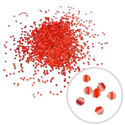 Глиттер "Блестки" лазерный красный 1 мм 100 гр