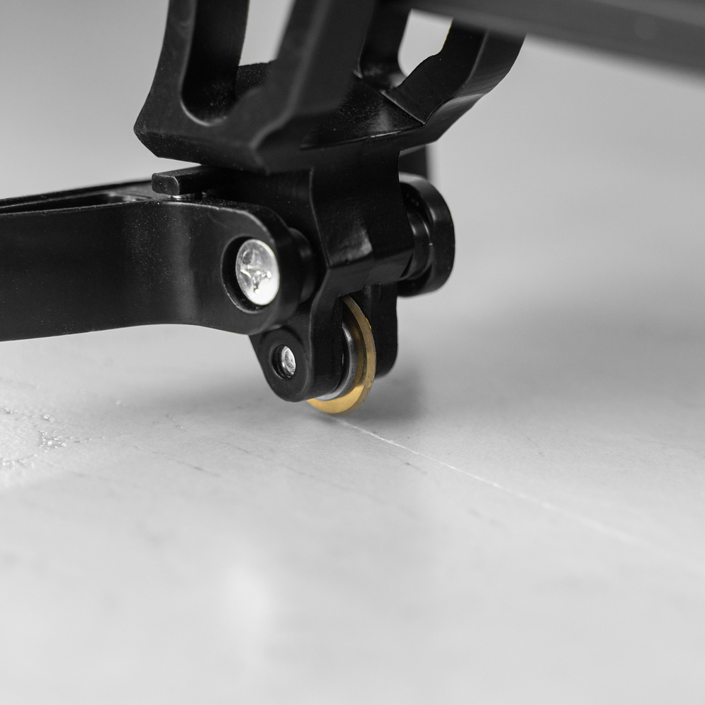 Плиткорез рельсовый 1000х16мм, каретка на подш., стальная станина, усил. рукоятка-пенал Denzel