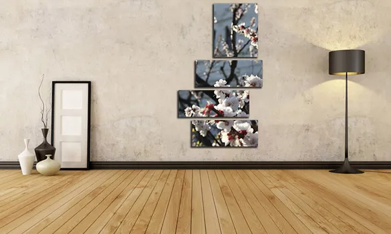 Модульная картина "Цветение абрикоса"