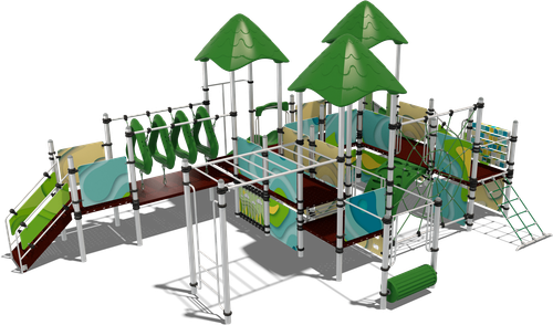 Детский городок Гавайи (паттерн Papercut)