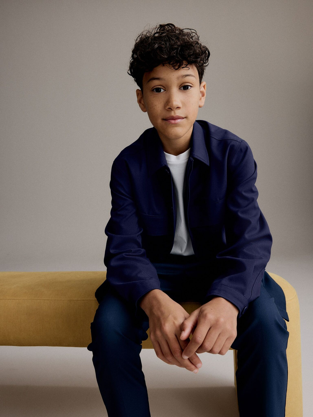 Рубашка для мальчика Next E25-143, Темно-синий