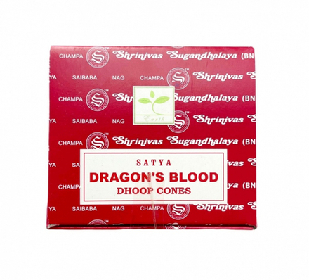 SATYA Dragon's Blood Dhoop Cone Благовония конусы Кровь Дракона 12шт