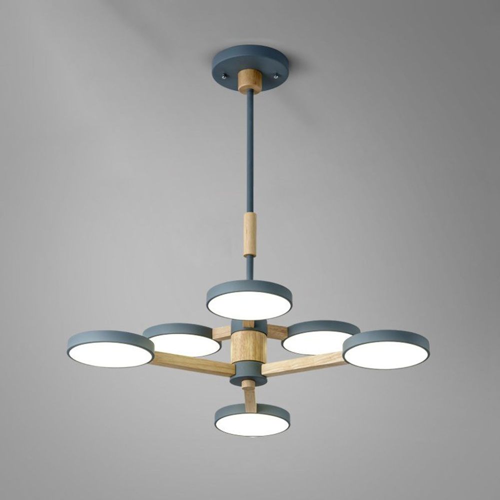 Люстра на штанге TURNA DBL L6 Gray