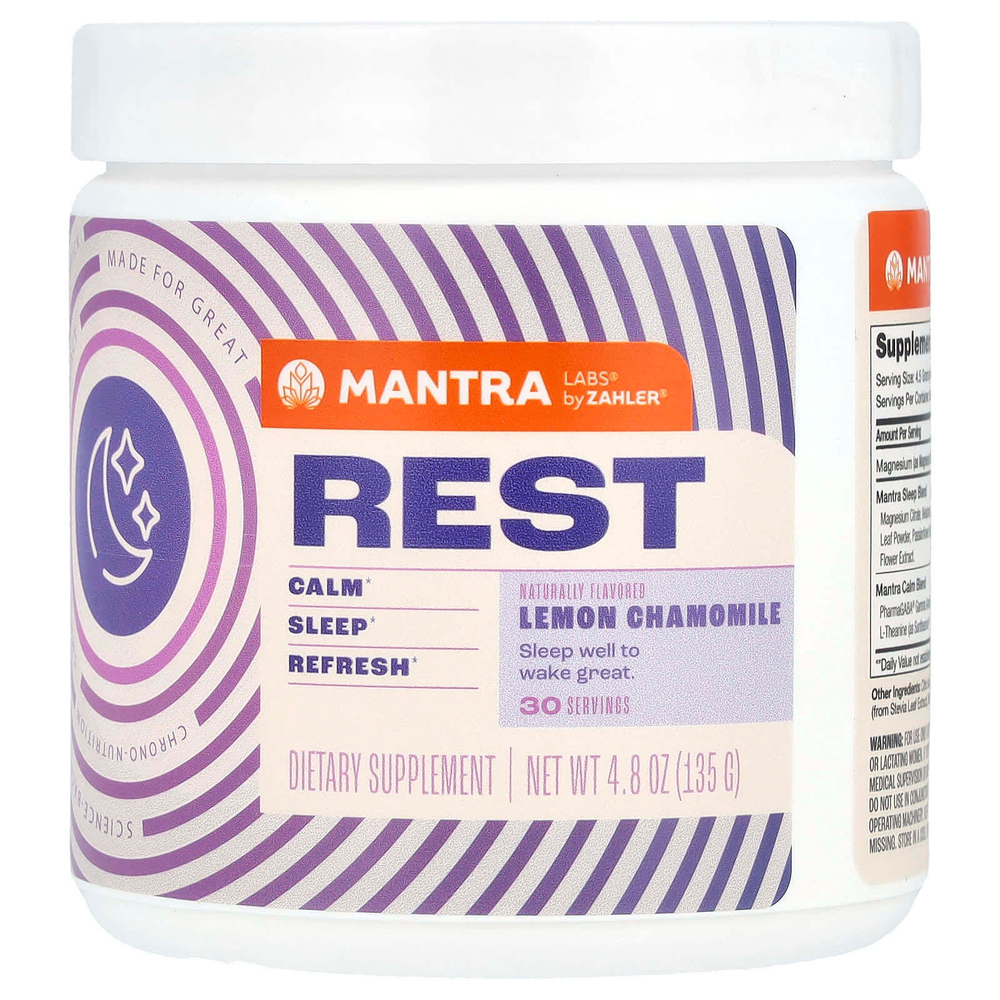 Zahler, Mantra Labs, Rest, лимон и ромашка, 135 г (4,8 унции)