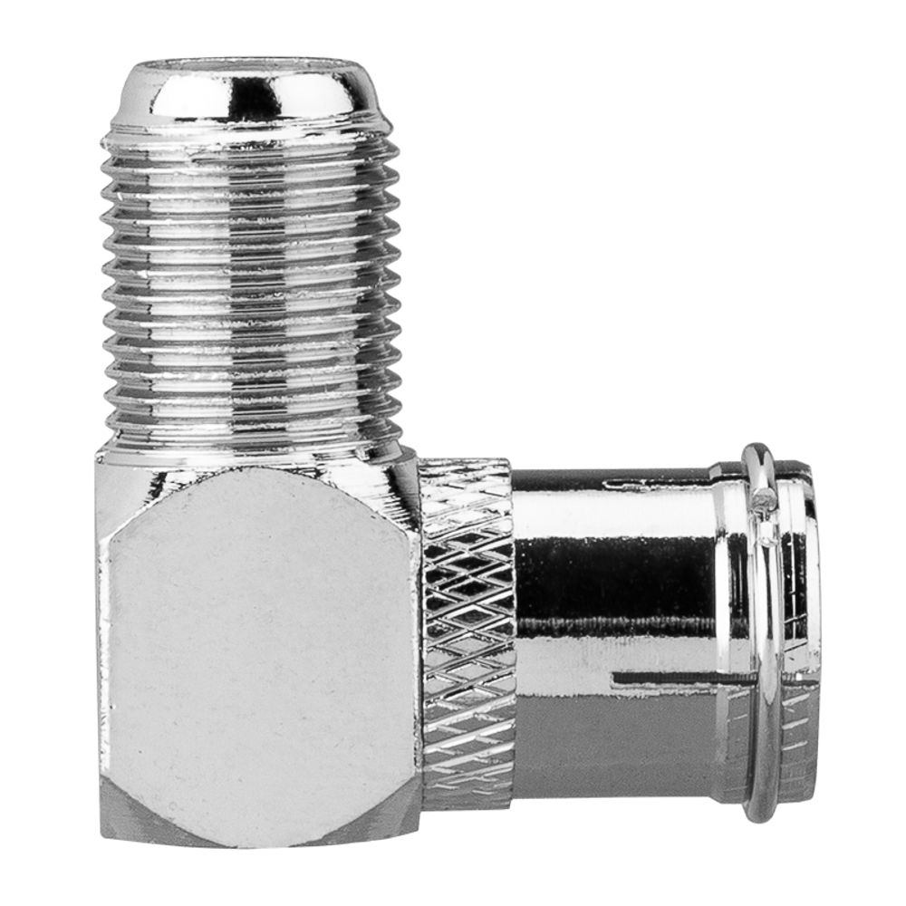 Переходник антенный, (гнездо F - гнездо TV), угловой, 1 шт. REXANT