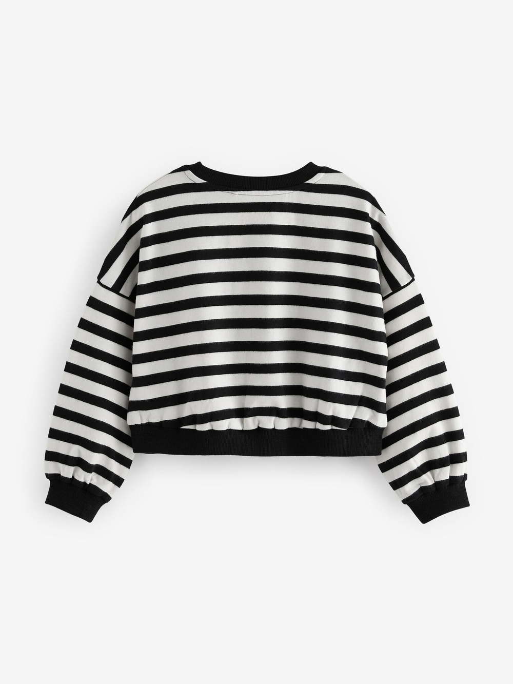 Толстовка укороченная для девочки Next N90-183, Черный, Белый