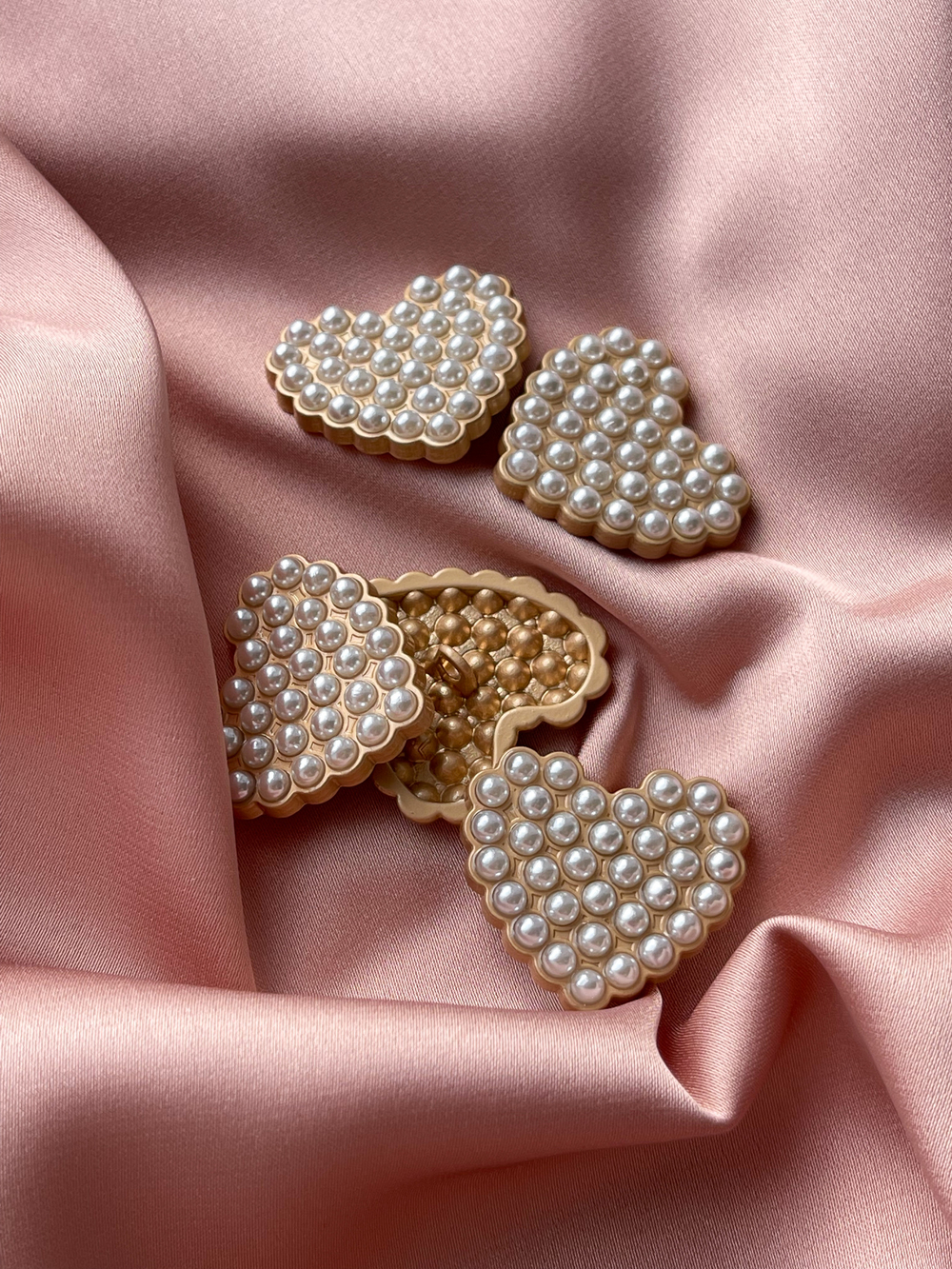 Пуговицы Жемчуг Сердце