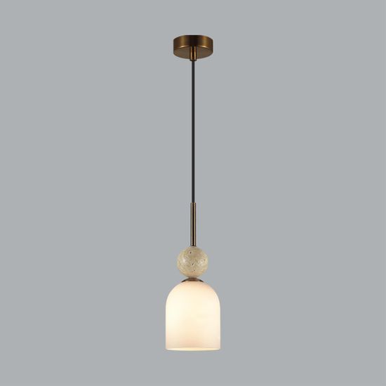 6625/1B MIDCENT ODL26 Подвесной светильник  бронзовый/белый/камень/металл IP20 E14 40W  220-240V LOLLA