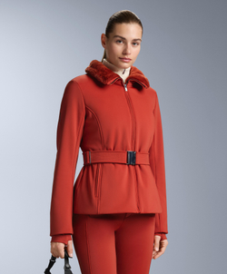 Oysho Супертонкая водонепроницаемая куртка Primaloft® SKI, ярко-оранжевый