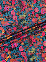 Хлопок Liberty черный с ярким цветочным принтом Tana Lawn™ Cotton - Classic Collection