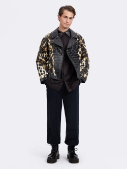 Косуха леопардовая из экокожи и нейлона Ola Ola OLA OLA