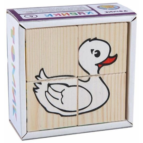 Кубики Животные"