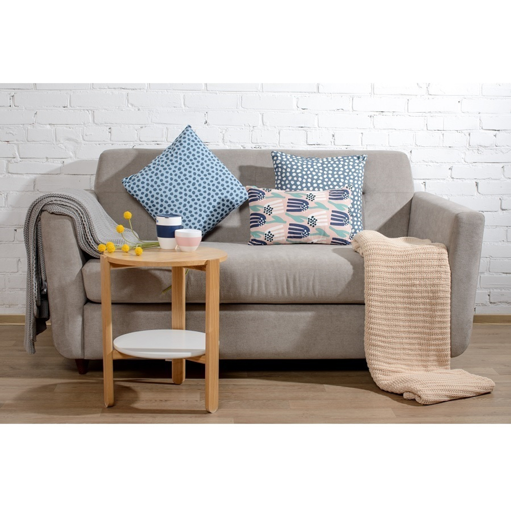 Чехол для подушки из хлопка с принтом funky dots, серо-голубой cuts&pieces, 45х45 см