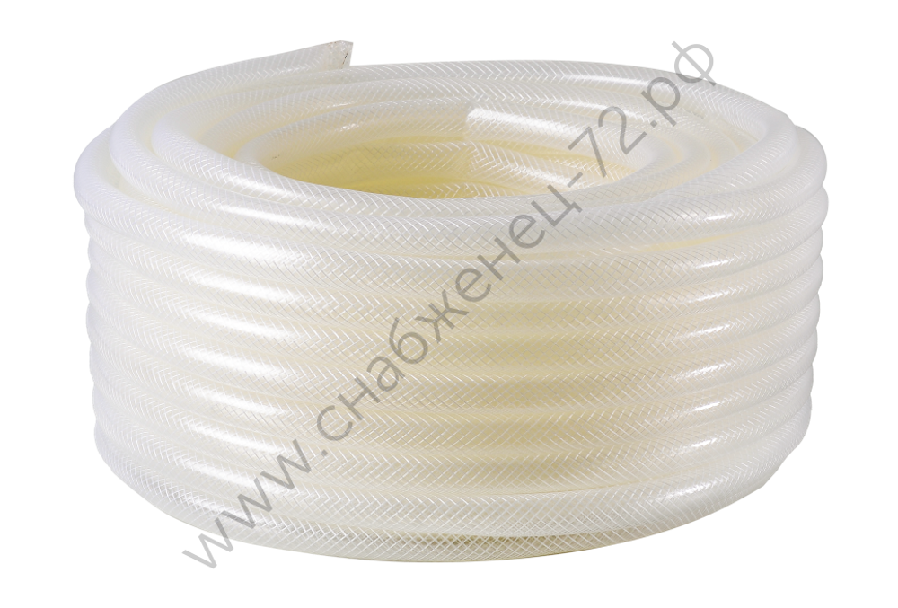 Шланг поливочный Вихрь "Силикон" трёхслойный армированный 3/4", 50м (прозрачный)