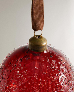 ZARA HOME УКРАШЕНИЕ ДЛЯ ЕЛКИ ИЗ БОРОСИЛИКАТНОГО СТЕКЛА, КРАСНЫЙ