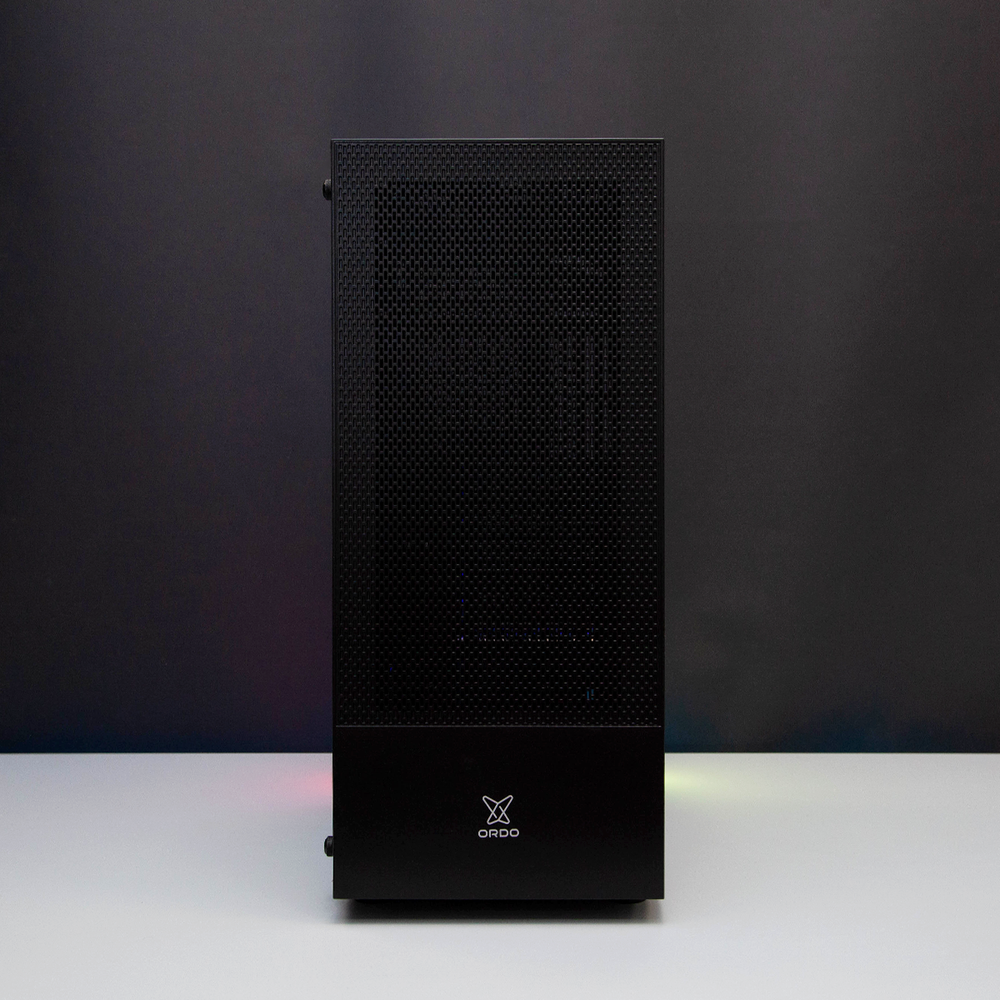 Корпус Mastero GA-01, Без БП, ATX, чёрный, бок: закалённое стекло (MST-GA-01-B)