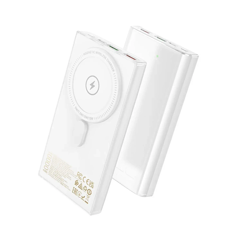 Внешний аккумулятор Hoco Q22 Taurus MagSafe 10000mAh USBх2/Type-C (белый)