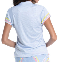 Женская теннисная футболка Lucky in Love Liberty In Love Chambray Blossom - небесный