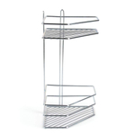 Полка 2-х ярусная угловая 275*200*405мм, хром