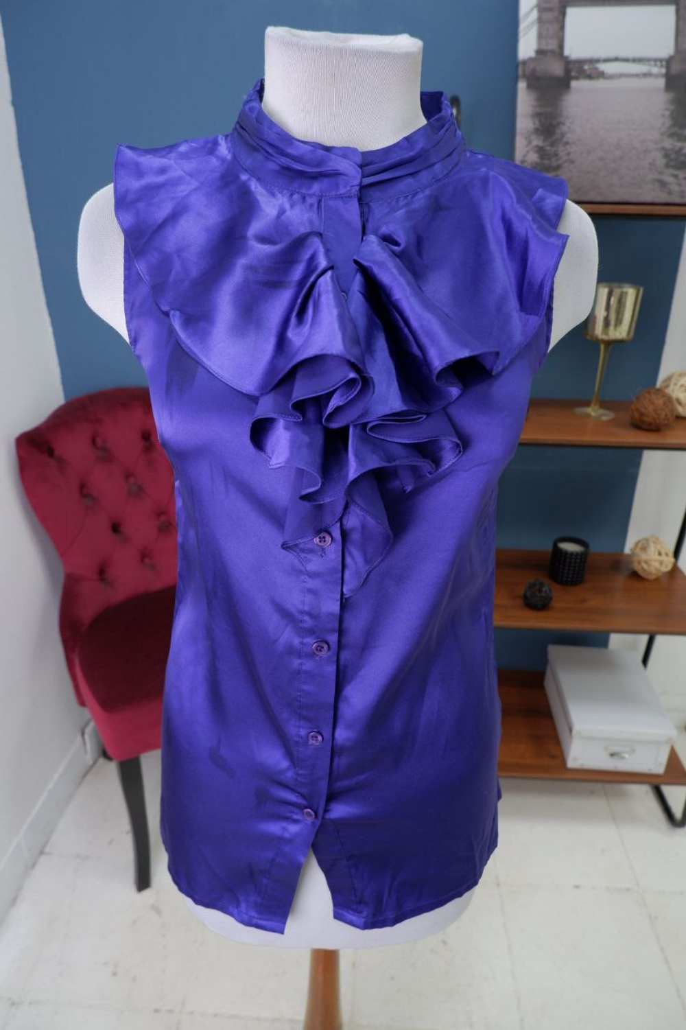 Блузка Incity без рукавов яркая 42 размер