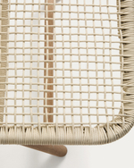 Шезлонг Dandara из веревки цвета экрю и стали с ножками из массива акации