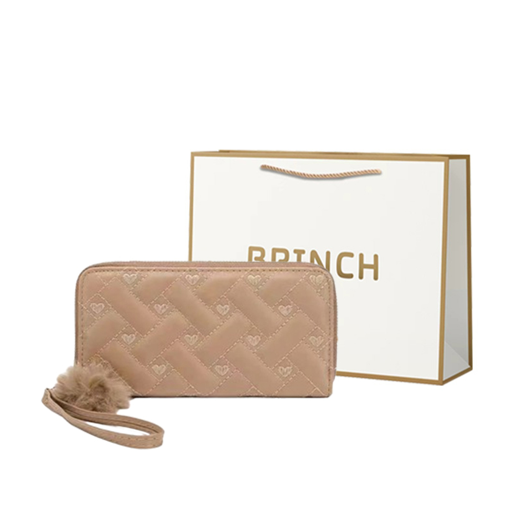 BRINCH PU Wallet Regular Women"s Black/White/Khaki/Brown/Pink