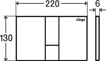 Панель змиву Prevista д/бачків Visign for Style 24, хром, 773267 Viega (000019973)