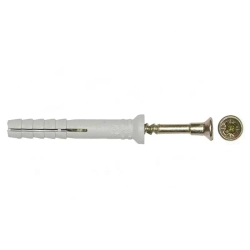 Дюбель шуруп KRANZ 6х40, грибовидный бортик, 100 шт