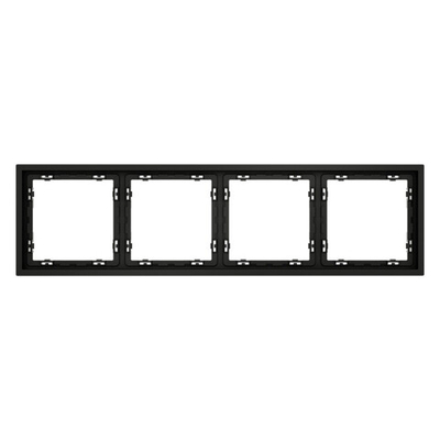 Рамка пластиковая VOLTUM S70 на 4 поста, (черный матовый)