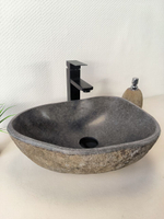 Раковина из речного камня RS-65985 45х34х15 из натурального камня