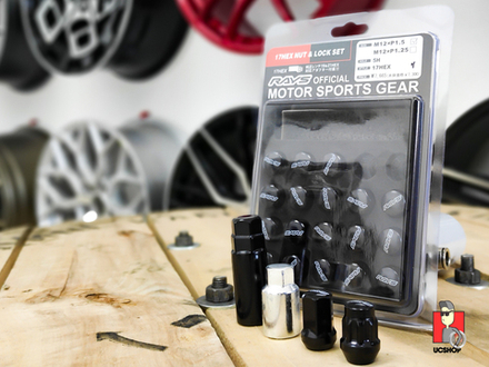 Гайки Rays с секретками M12x1.25 Черный