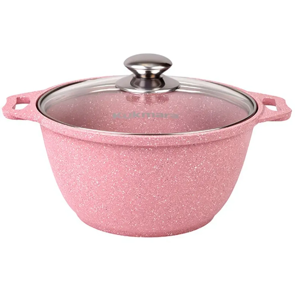 Кастрюля 2л «Trendy style» (rose) со стеклянной крышкой к21tsr