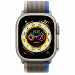 Apple Watch Ultra, 49 мм, корпус из титана, ремешок Trail цвета «синий/серый»