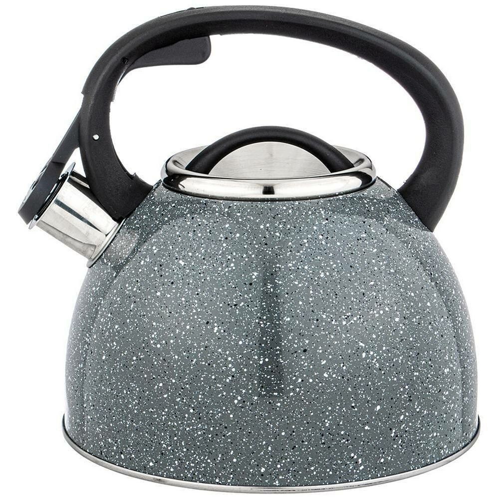 Чайник 2,5л со свистком индукция, серый мрамор