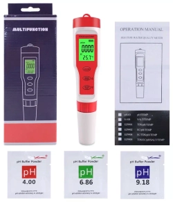 Тестер качества воды многофункциональный 4 в 1 / PH метр