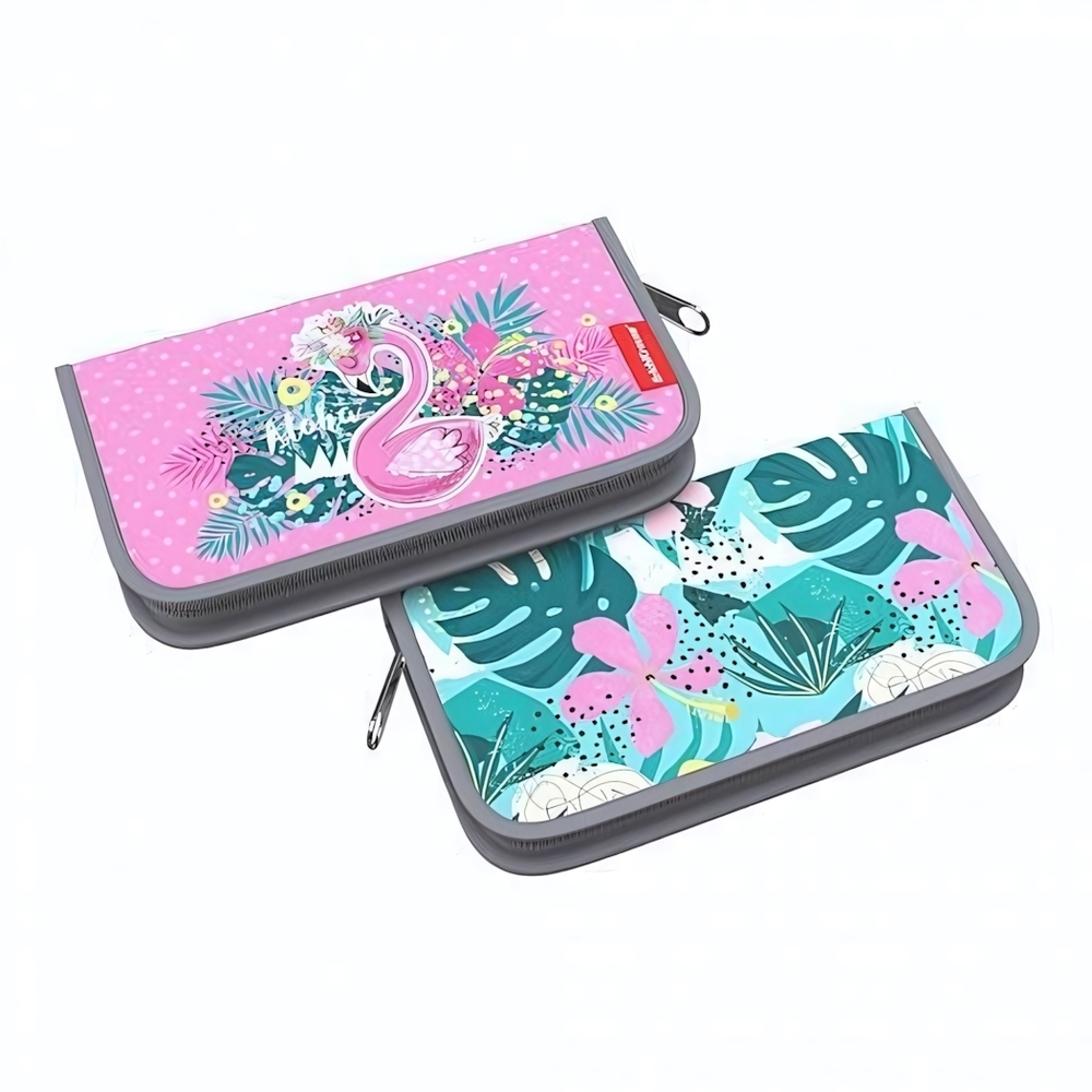 Пенал-книжка без наполнения 110x205x25мм Rose Flamingo (ErichKrause)