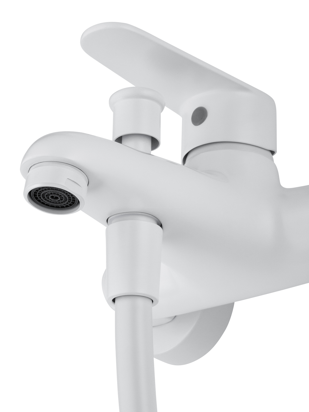 Смеситель для ванны с душевым гарнитуром WONZON & WOGHAND ALFA, Белый матовый (WW-AE3205-MW)