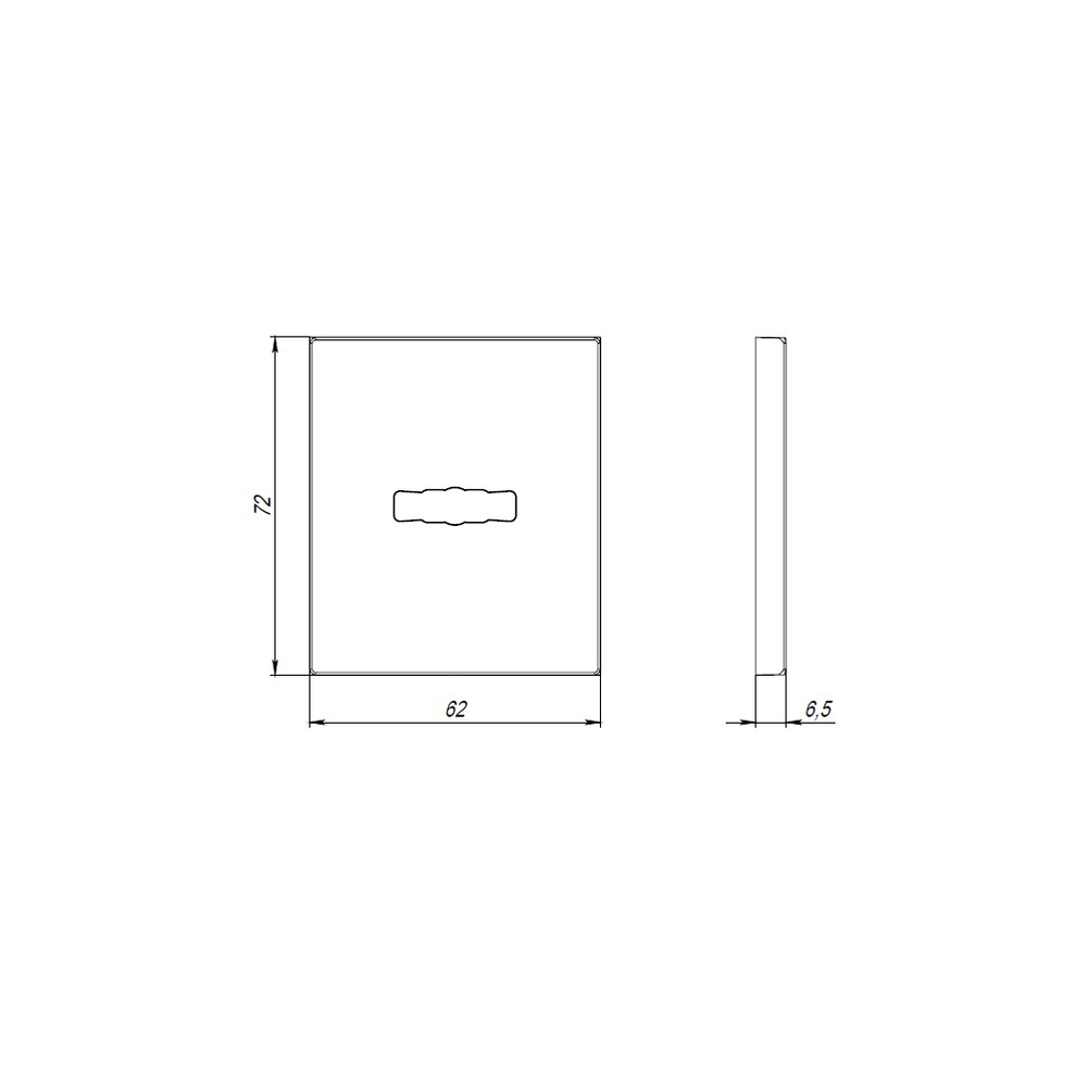 Накладка на сувальдный замок ESC.S-auto.USS/K (PS Protector/USS) CP хром