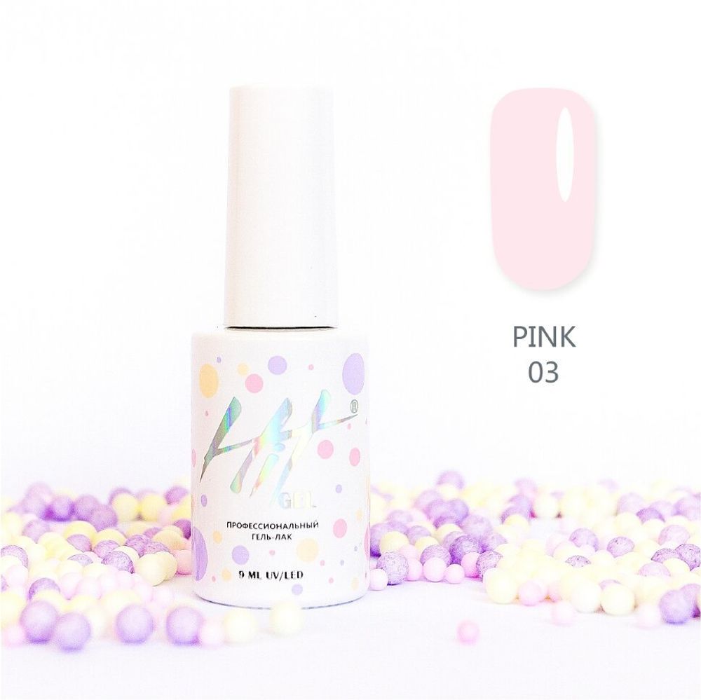 Гель-лак Pink ТМ &quot;HIT gel&quot;  №03, 9 мл