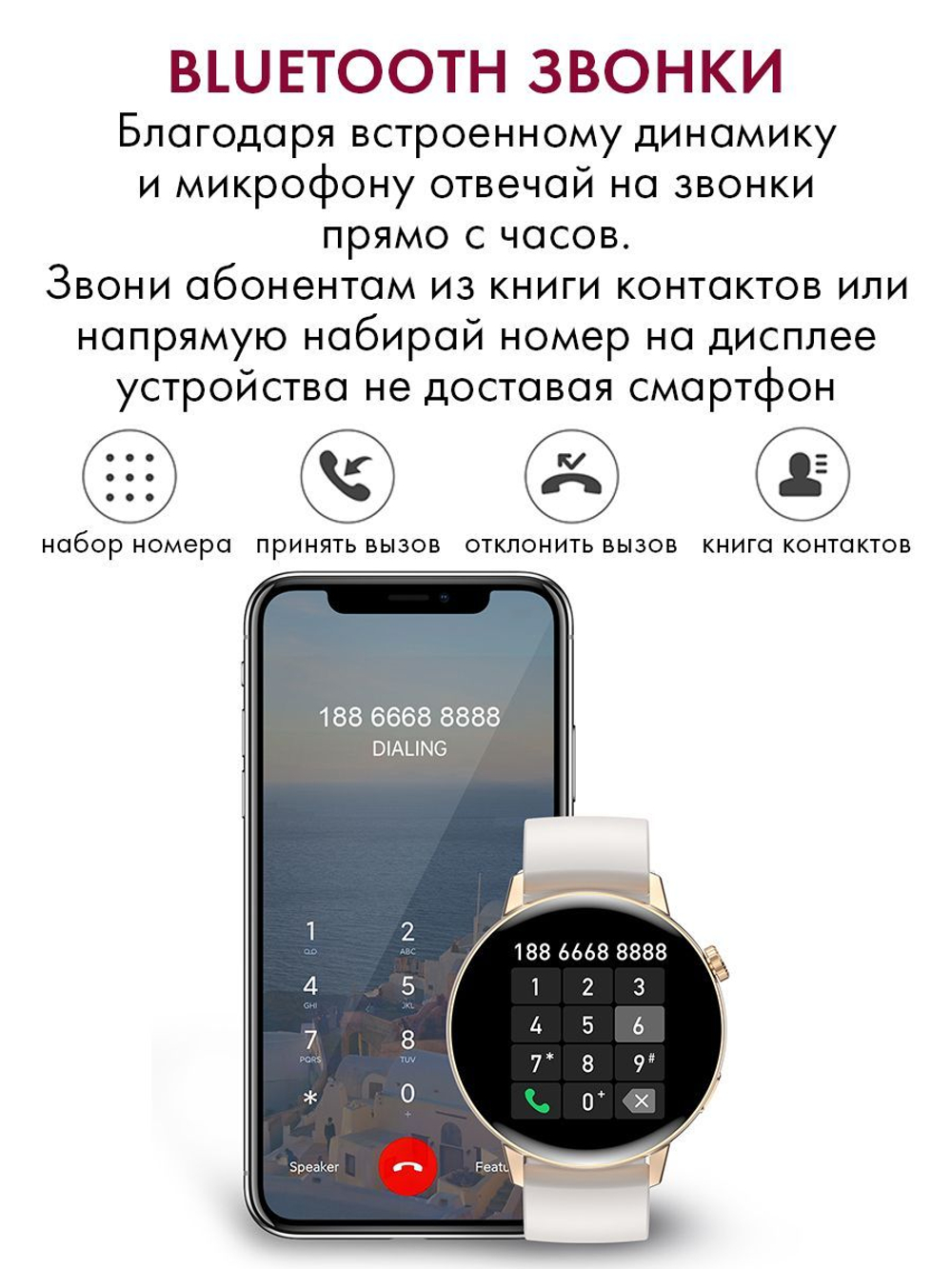 Смарт часы PARASMART Sunny i39H (миланский браслет, черный)