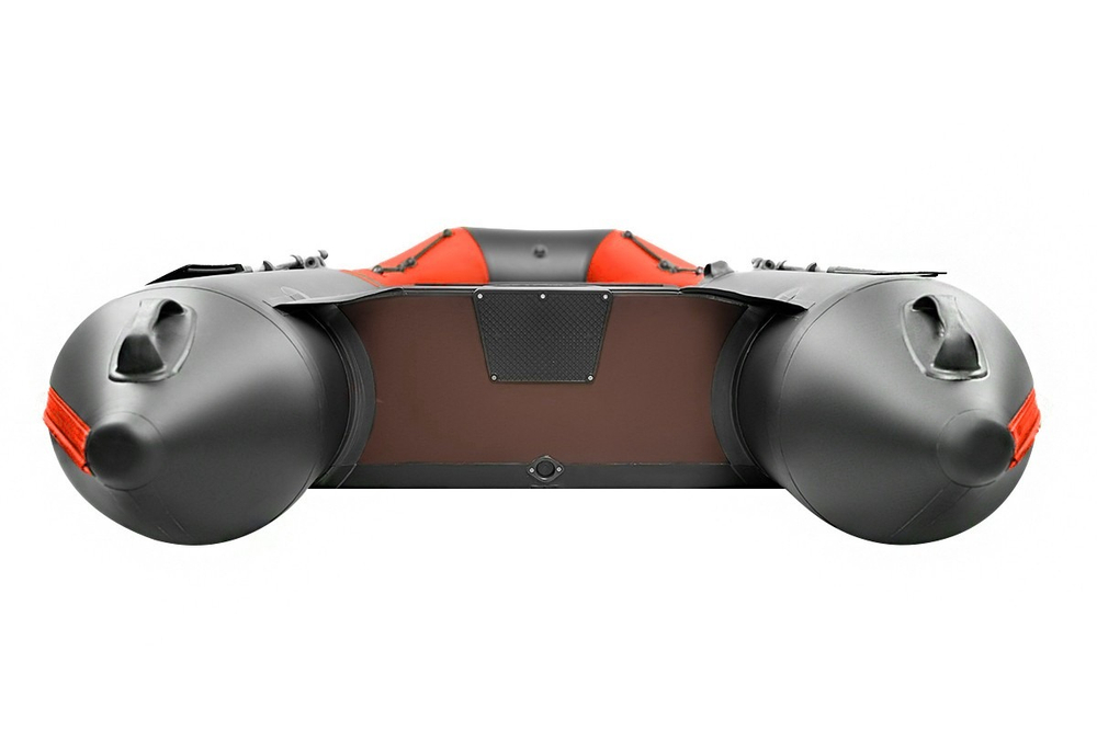 Броня-340 СК слань+киль красный-черный (Лодка ПВХ под мотор с усилением)