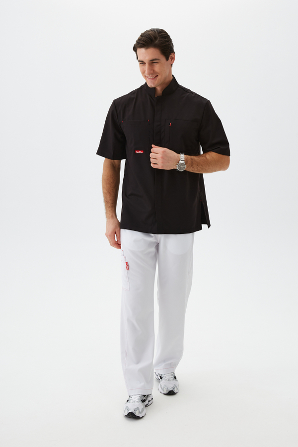 Брюки медицинские мужские Гекай, белый