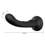 Женский страпон 15,8см с изогнутой головкой Baile Ultra Harness Curvy Dildo BW-022053