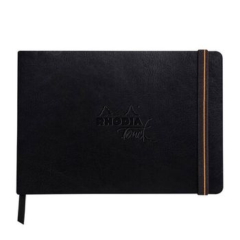 Скетчбук Rhodia Touch Bristol Book для смешанных техник A5 нелинованный 205 гр черный (116114C)
