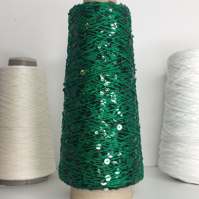 Lustrosa крупные 6 mm и мелкие 3 mm пайетки на хлопке, днина нити: около 200м/100гр, цвет: ярко-зеленая нить, прозрачные темно-зеленые пайетки. Есть готовые отмотанные бобинки весом: 80, 105гр