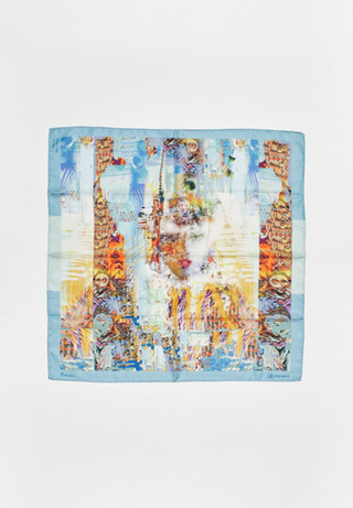 Шелковый платок BETASHAR BLUE 70x70