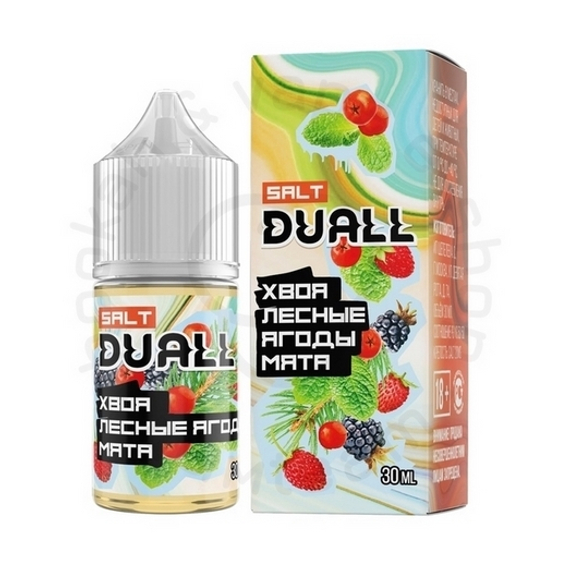 Безникотиновая жидкость для ЭСДН DUALL ZERO с ароматом хвои, лесных ягод и мяты, 28мл, 0мг/см3 (M)