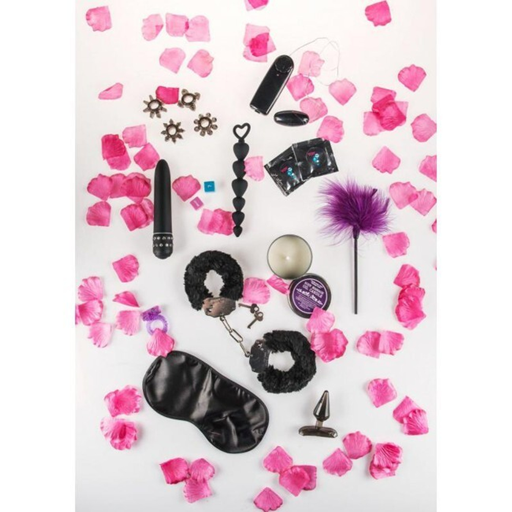 Набор секс-игрушек Sexy Weekend Box ( 13 предметов ) (Цвет: черный с фиолетовым)