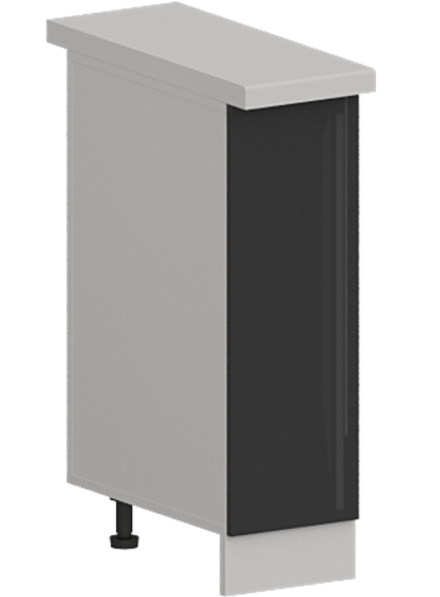 Кухня Модуль ШН 250 Белый / Графит Глянец