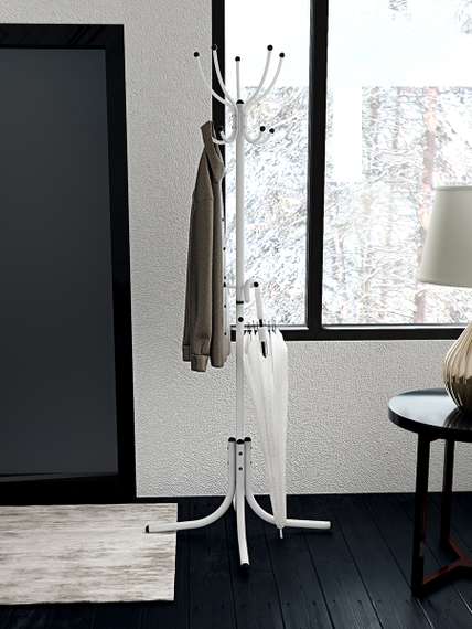 Вешалка напольная М 10 белый